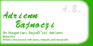 adrienn bajnoczi business card